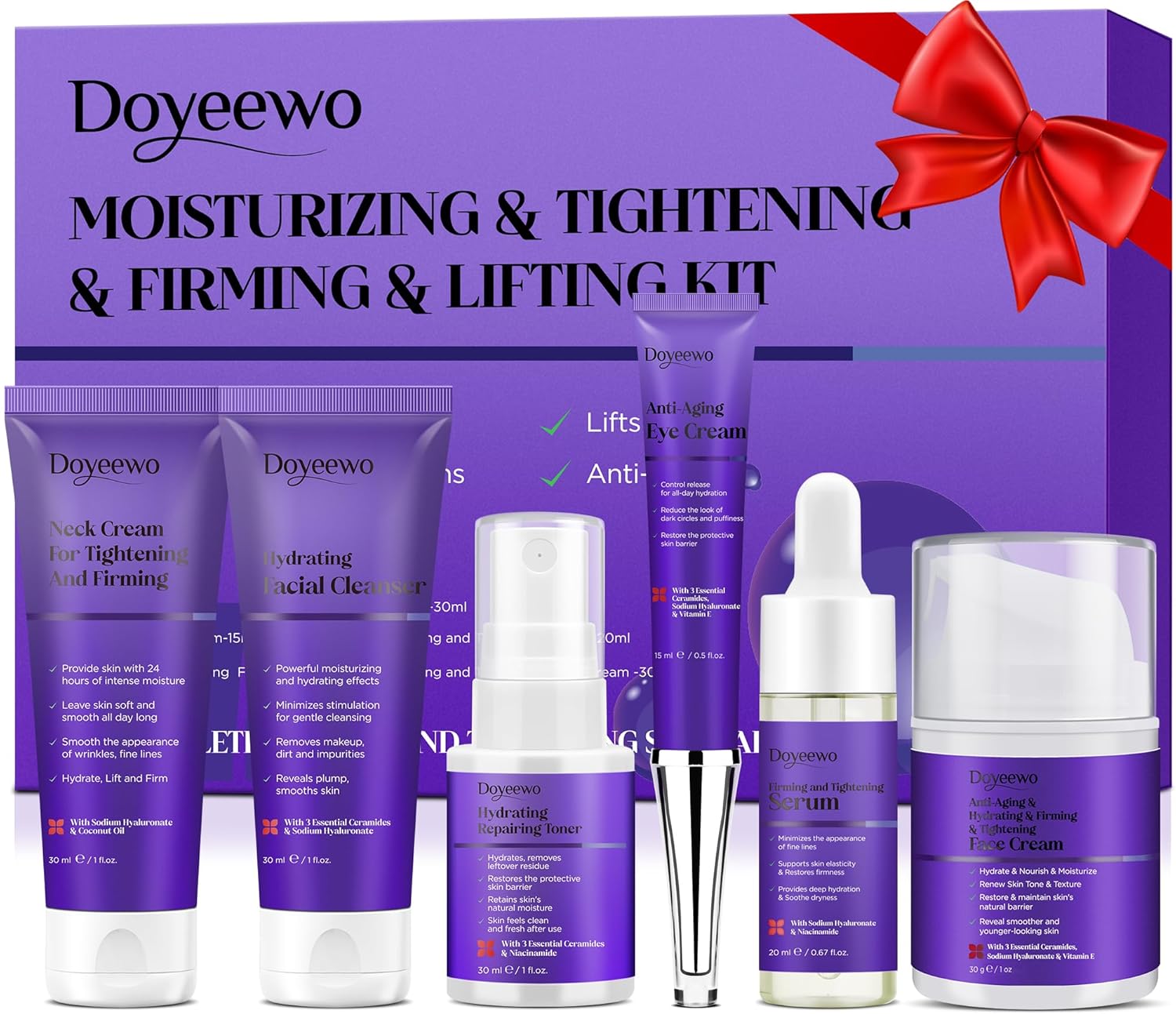 DOYEEWO 6-Piece Professional Firming & Lifting Skincare Set