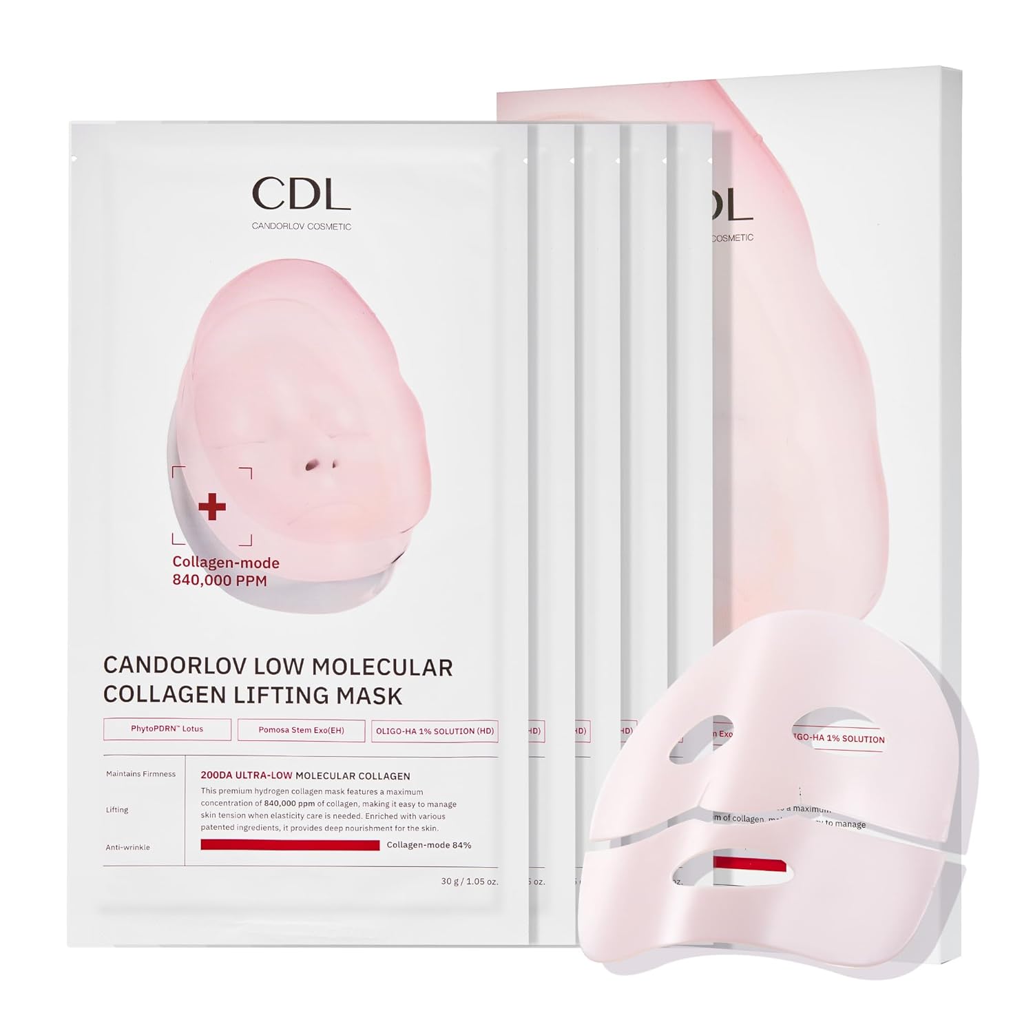 CANDORLOV Overnight Collagen Lifting Hydrogel Mask 5-Pack
