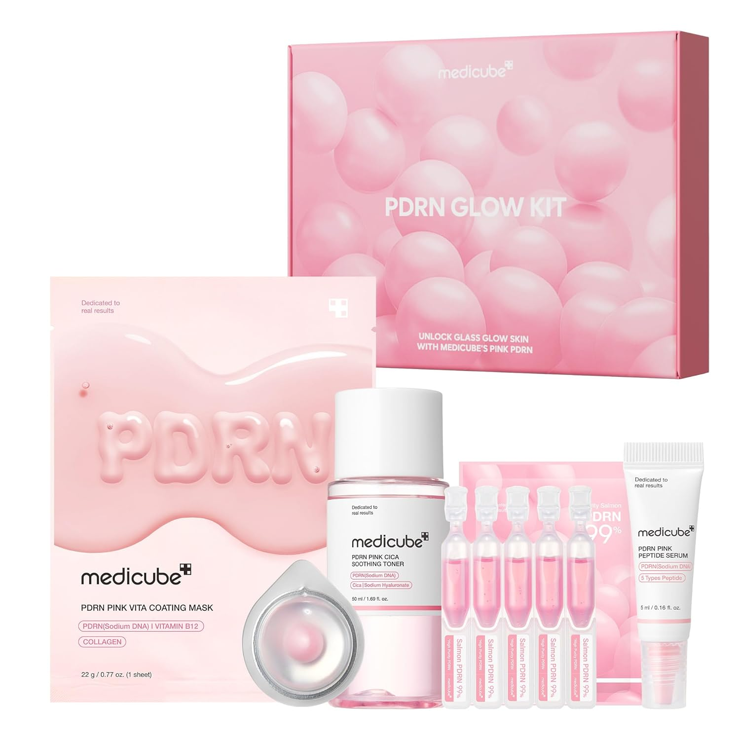 Medicube PDRN Pink Glow Trial Kit Salmon DNA Travel Set